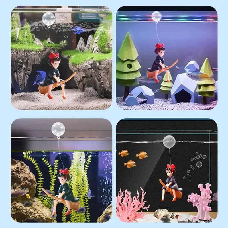 Fish Tank Cartoon Magic Jewelry Suspended Aquarium Decoration Cake Decoration Fish Tank Accessories Fish Farming Supplies