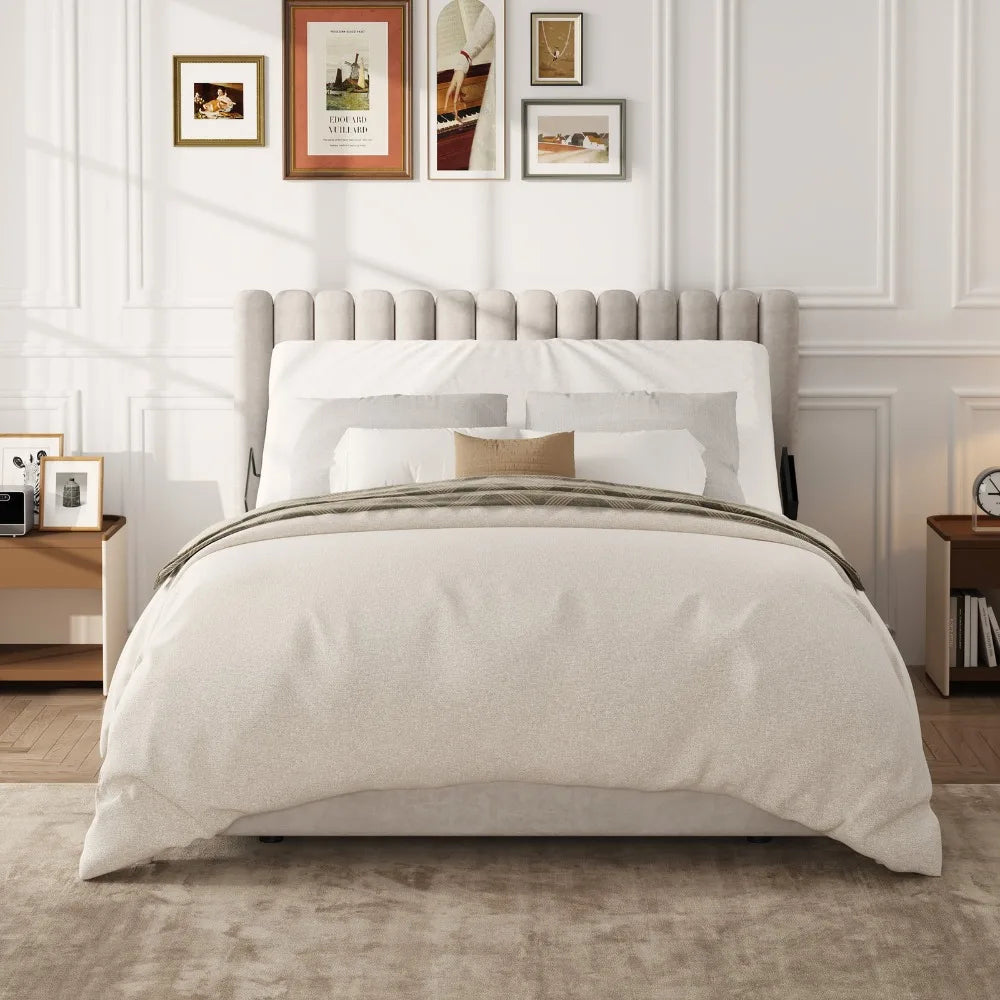 S3 Queen Adjustable Bed Frame and Gel Memory Foam Mattress Set