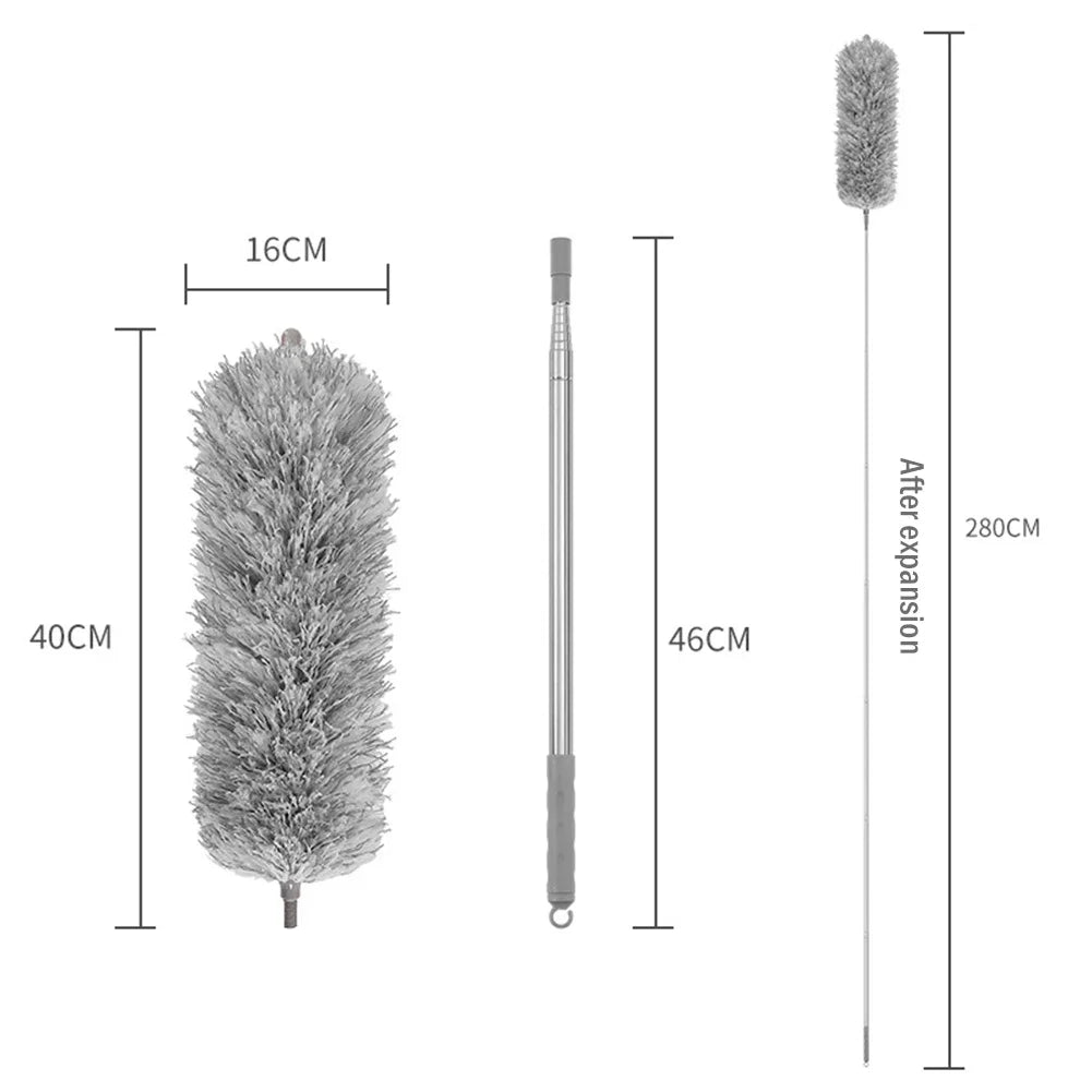 New Microfiber Duster Extendable Duster Cleaner Brush Telescopic Ceiling Microfiber Brushes Bendable Dust Cleaning