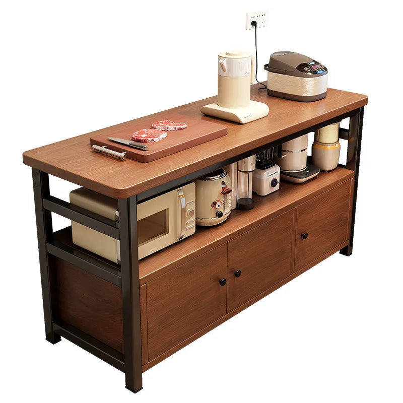 Multifunctional kitchen storage rack, sideboard cabinet, floor-standing wall table, workbench, cookware and bowl storage cabinet