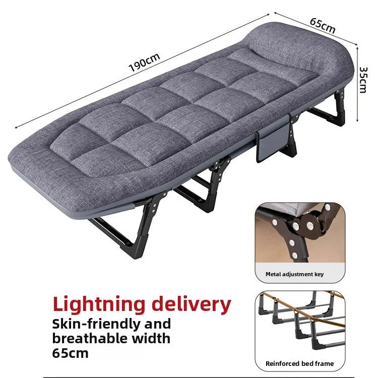 Lunch break folding bed office single recliner portable hospital escort march dual-purpose nap bed