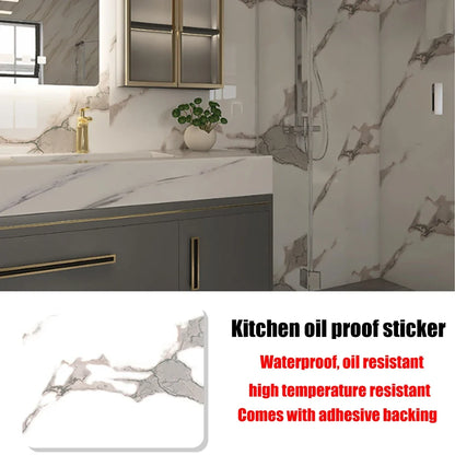40cm New Kitchen Oil-proof Wall Stickers Self-adhesive Stain-resistant High Temperature Kitchen Countertop Protective Wallpaper
