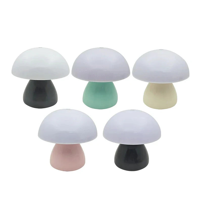 Mushroom Led Table Lamp Charging Touch Desk Coffee Bar, Hotel Bedroom Decoration, Nordic Creative Atmosphere, Small Night Light