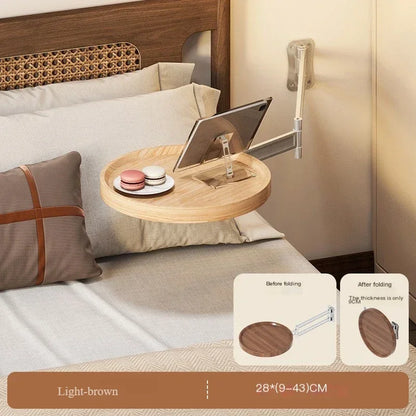 Foldable Wall Mounted Table Bedside Storage Cabinets Multi-Purpose Floating Shelves for Bedroom Living Room Compact Tea Tables