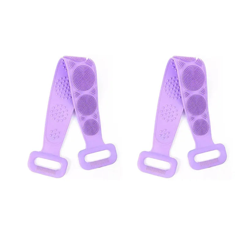 Body Sponge Silicone Brushe Bath Towels Scrubber Rubbing Back Peeling Massage Shower Belt Extended Skin Clean Brushes Bath Brush