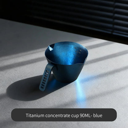Bincoo Durable Titanium Espresso & Milk Tool, 90ml Dual-Purpose Shot Glass with Scale for Long-Lasting Cafe and Home Performance