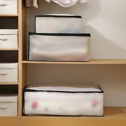 1-2Pcs Underbed Storage Bag Foldable Quilt Bag Wardrobe Clothes Storage Waterproof Dustproof Organizer Large Capacity StorageBag