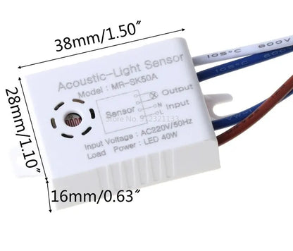 220V Module Detector Auto On Off Intelligent Sound Voice Sensor Light Switch Use In Corridor Bath Warehouse Stair Switch