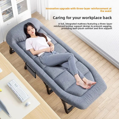 Lunch break folding bed office single recliner portable hospital escort march dual-purpose nap bed