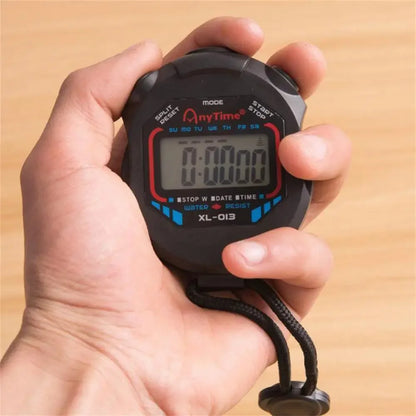 Classic Professional Digital Stopwatch Handheld LCD Display with Lanyard High Precision Sports Timer Kitchen Countdown Timer