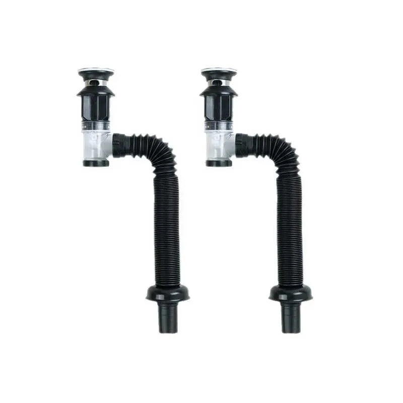1-3PCS Multi Functional Universal Drain Hand Wash Basin Drain Pipe Basin Drain Pipe Non Adhesive Kitchen Drain Extension Pipe