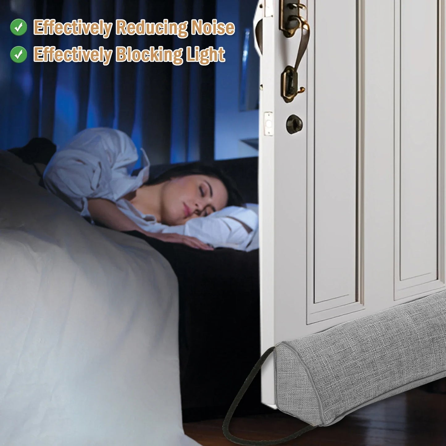 1/2Pcs Under Door Draft Stopper 92cm Heavy Triangular Duty Door Draft Blocker with Hanging Loops for Under Door Noise Blocker