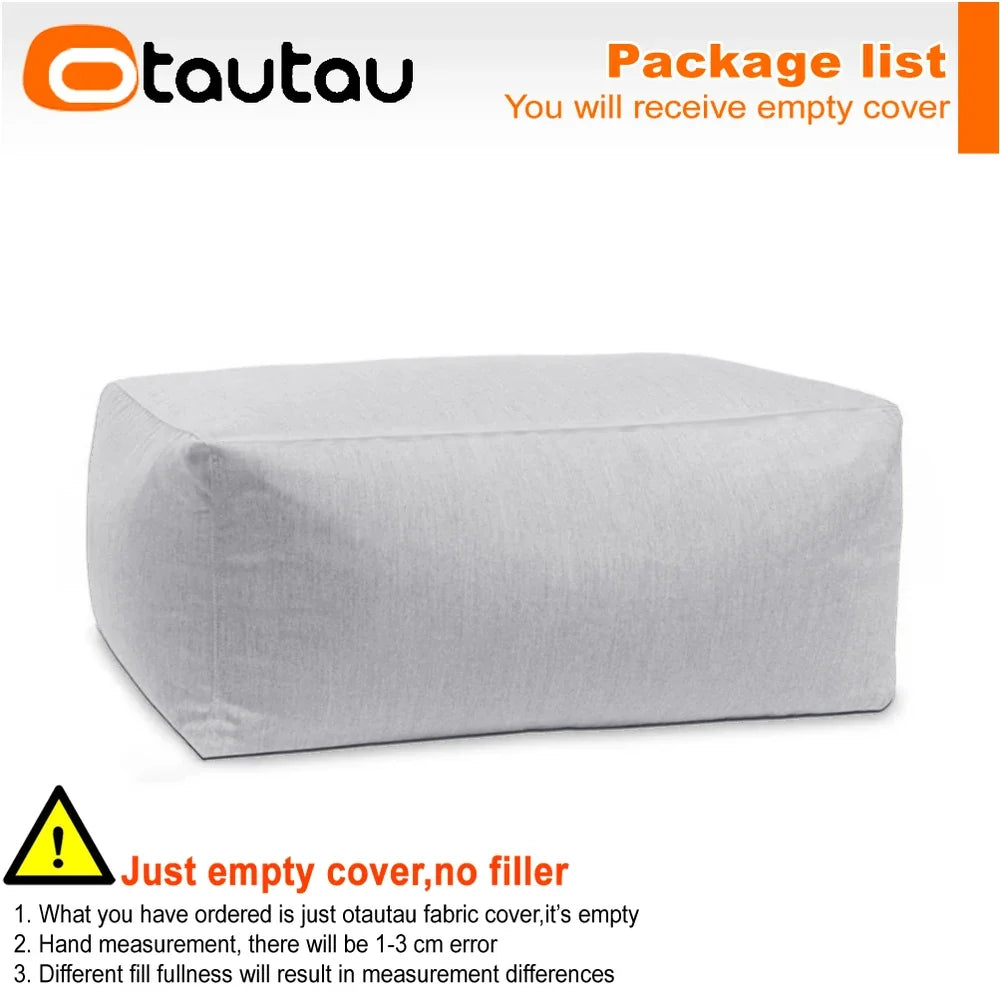 OTAUTAU Outdoor Oxford Bean Bag Cover Swim Pool Float Lounger Beach Club Pouf SF505【No Filler!You Need To Fill It By Yourself!】