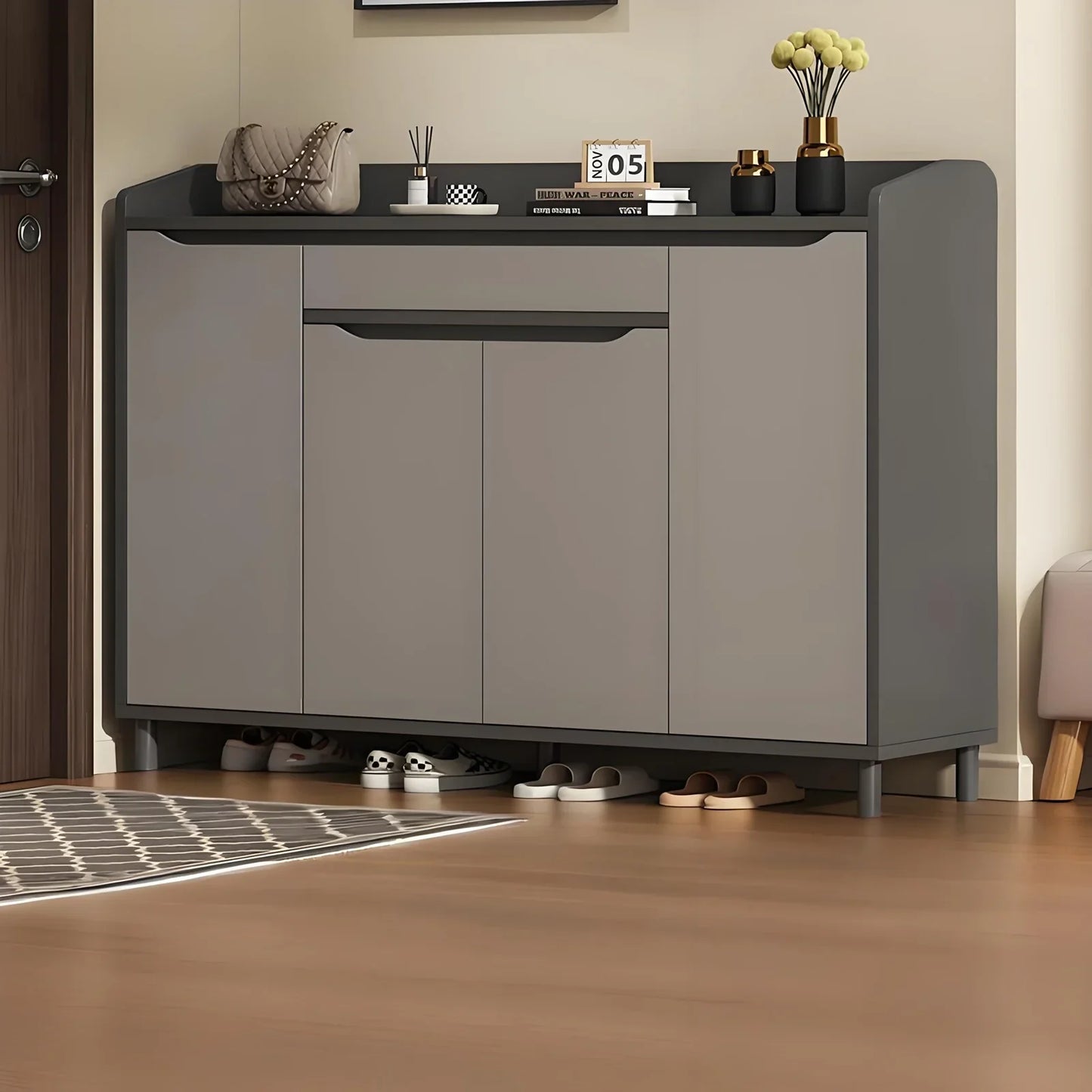 Shoe cabinet household multi-layer shoe rack entrance porch multi-function storage cabinet large capacity storage cabinet