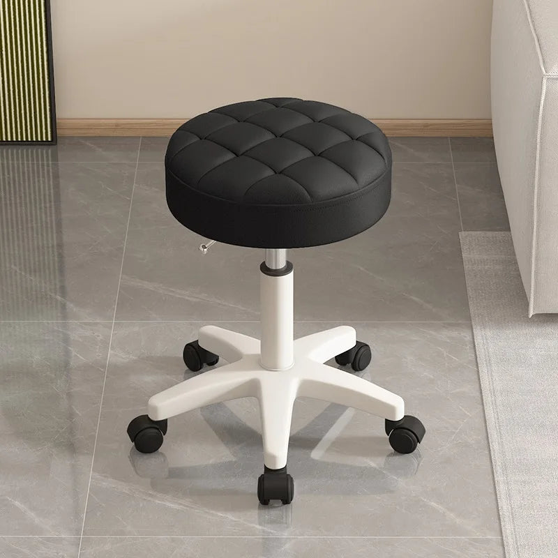 Massage stool Beauty salon stool Lifting rotating round stool Hair manicure Barber shop stool Round stool with wheels