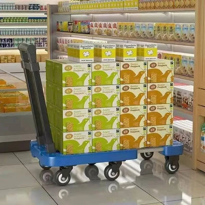 Folding Garden Wagon Heavy Duty Collapsible Utility Cart Portable Foldable Hand Truck Quiet Wheels All Terrain Grocery Camping