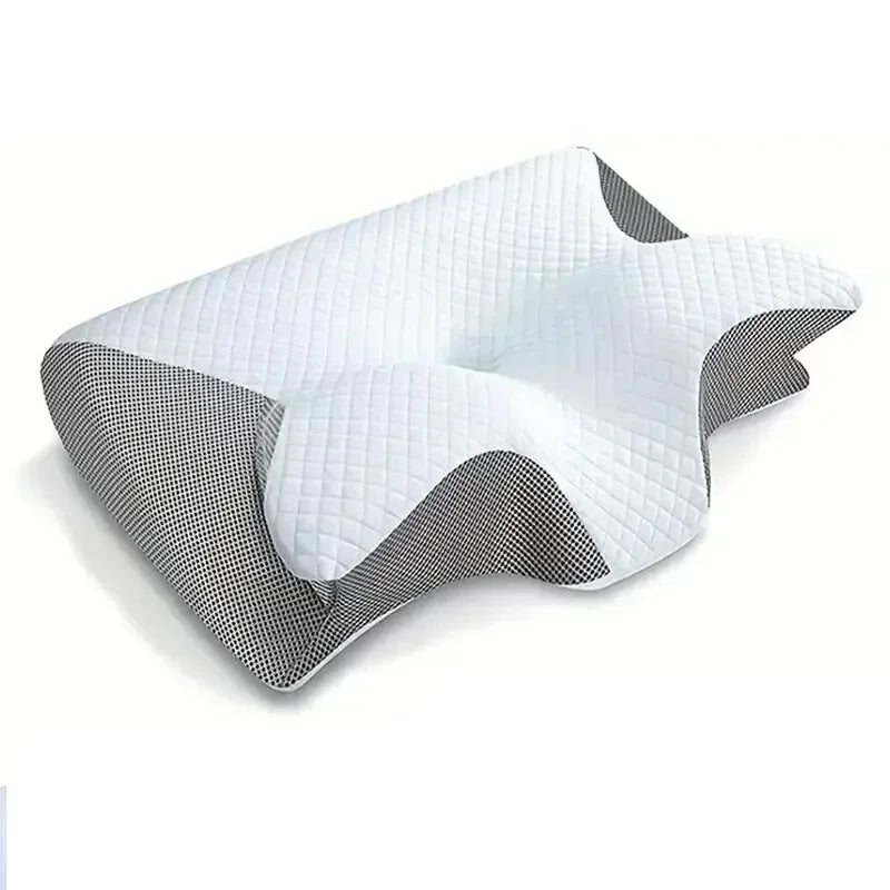 Memory Foam Pillow for Cervical Spine Protection, Slow Rebound, Butterfly Shaped Ergonomic, Multifunctional Side Sleeping Pillow