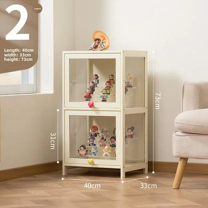 Figure Lego Display Cabinet Household Cream Wind Dustproof Acrylic Transparent Model Toy Blind Box Display Cabinet