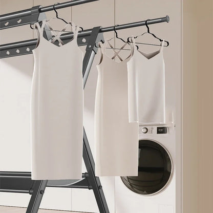 Floor-to-ceiling drying rack Aluminum alloy outdoor foldable free installation drying rack Children's clothing drying rack