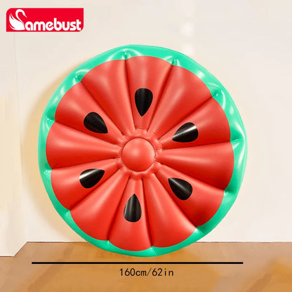 Camebust Water Inflatable Floating Row, Swimming Pool Outdoor Inflatable Floating Air Mattress, Large Round Watermelon Air Float