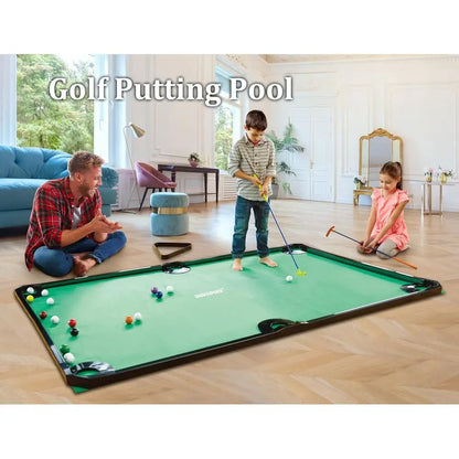Indoor Golf and Pool Game: Family Fun on a Giant Putting Green