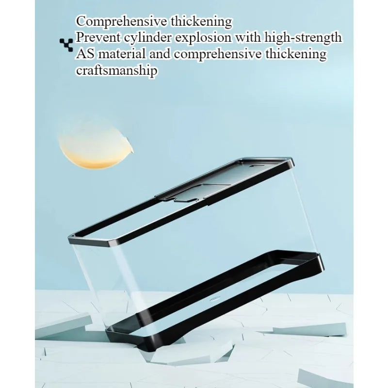 Fish tank living room new transparent filter oxygen generator desktop landscaping ornament with light strip ecological fish tank
