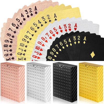 1 pair of waterproof playing cards, plastic playing cards, foil cards, novelty playing cards, adult playing cards, family gaming