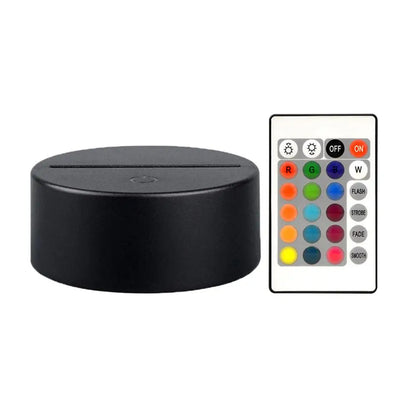 3D LED Light Base 7/16 Colors Acrylic Lamp Display Stand with Remote Control/Touch Anime Lamp Holder Acrylic Light Board Base