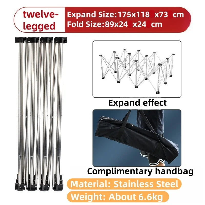 Foldable spider foot support workbench, portable work saw frame, folding table, multi-functional telescopic workbench sofa legs