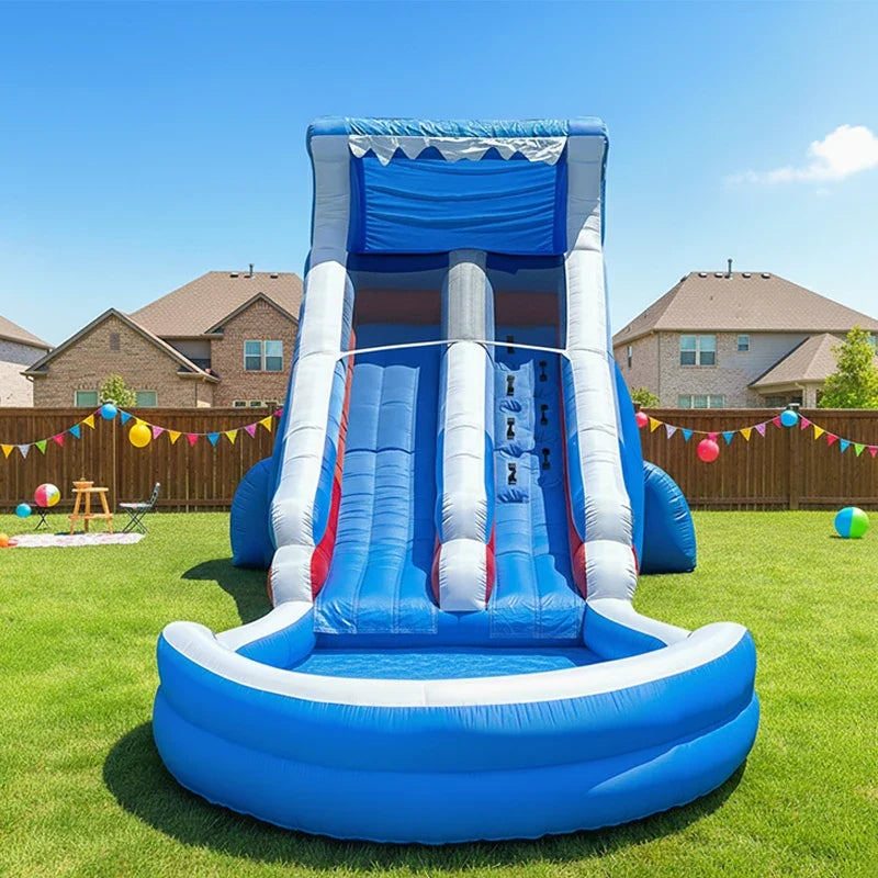 Water Slide Grade Inflatable Water Slide Outdoor Indoor, Birthday Party Inflatable Grade Water Slide Swimming Pool,  Slide Park
