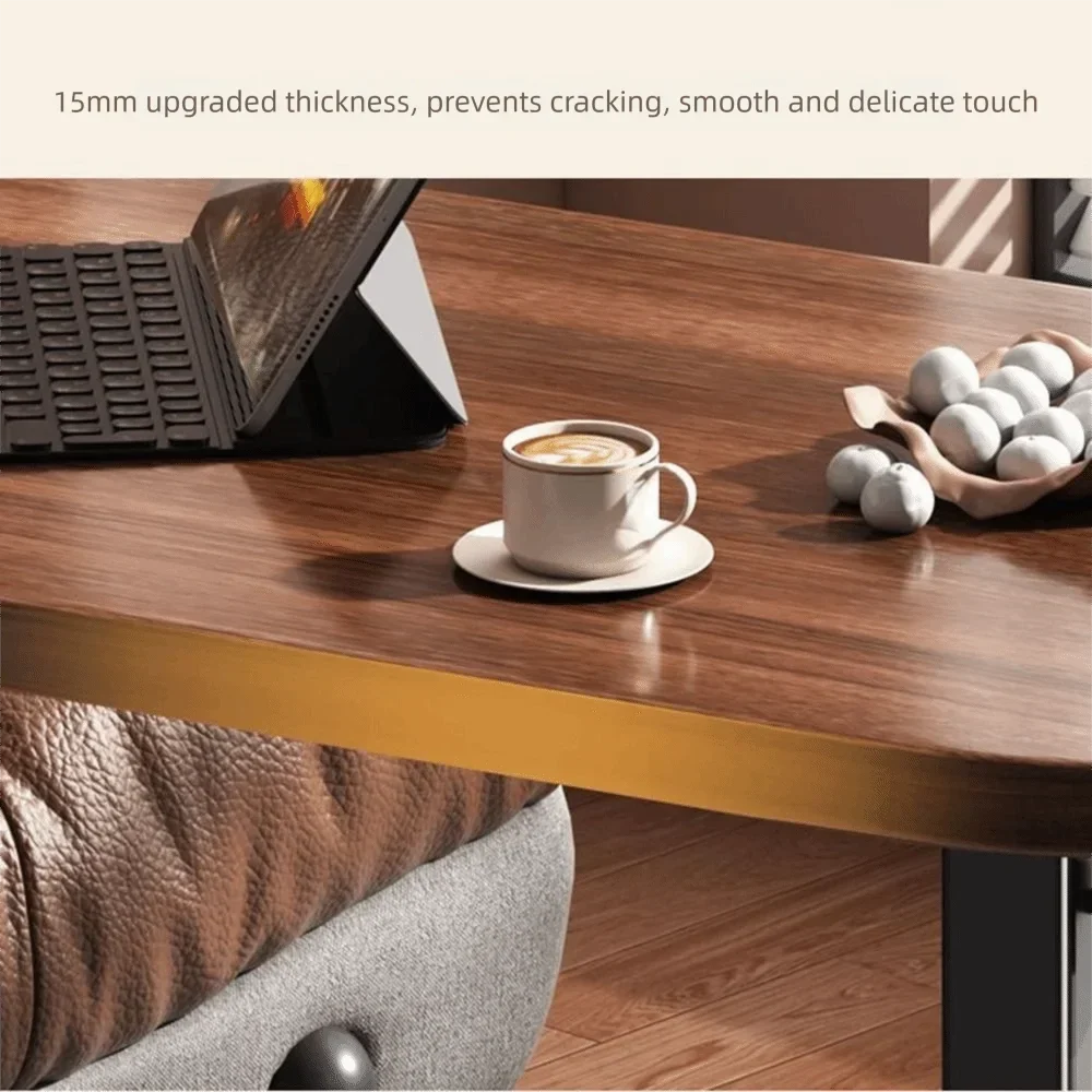 Foldable Sofa Edge Table Adjustable Height C-Shaped Mobile Storage Desk Flip Desktop Easy Installation Movable Tea Table Rack