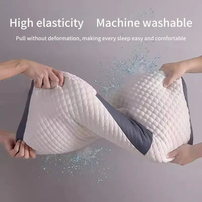 High Quality Washable Knitted Massage Pillow, Hypoallergenic Non-Collapse Neck Support Pillow for Better Sleep & Household Use
