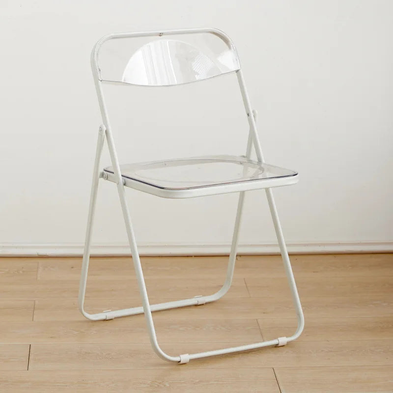 Internet celebrity folding chair acrylic transparent chair completed photo without chair simple folding crystal diningchairstool