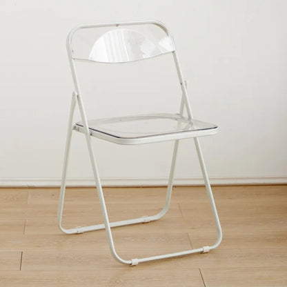 Internet celebrity folding chair acrylic transparent chair completed photo without chair simple folding crystal diningchairstool