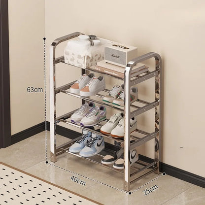 Thickened stainless steel shoe rack, family corridor, student dormitory, rental room, shoe cabinet