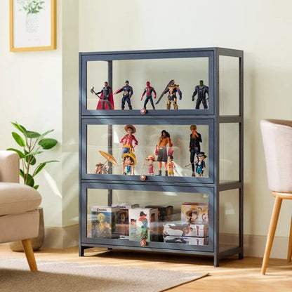 Handmade display cabinet, imitation glass transparent dustproof display cabinet, Lego toy acrylic storage box, bookshelf shelf