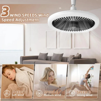 Modern ceiling fan with light LED Fan Light E27 Screw Fan Light Remote Control Light Fan Ceiling Room decoration AC85-260V