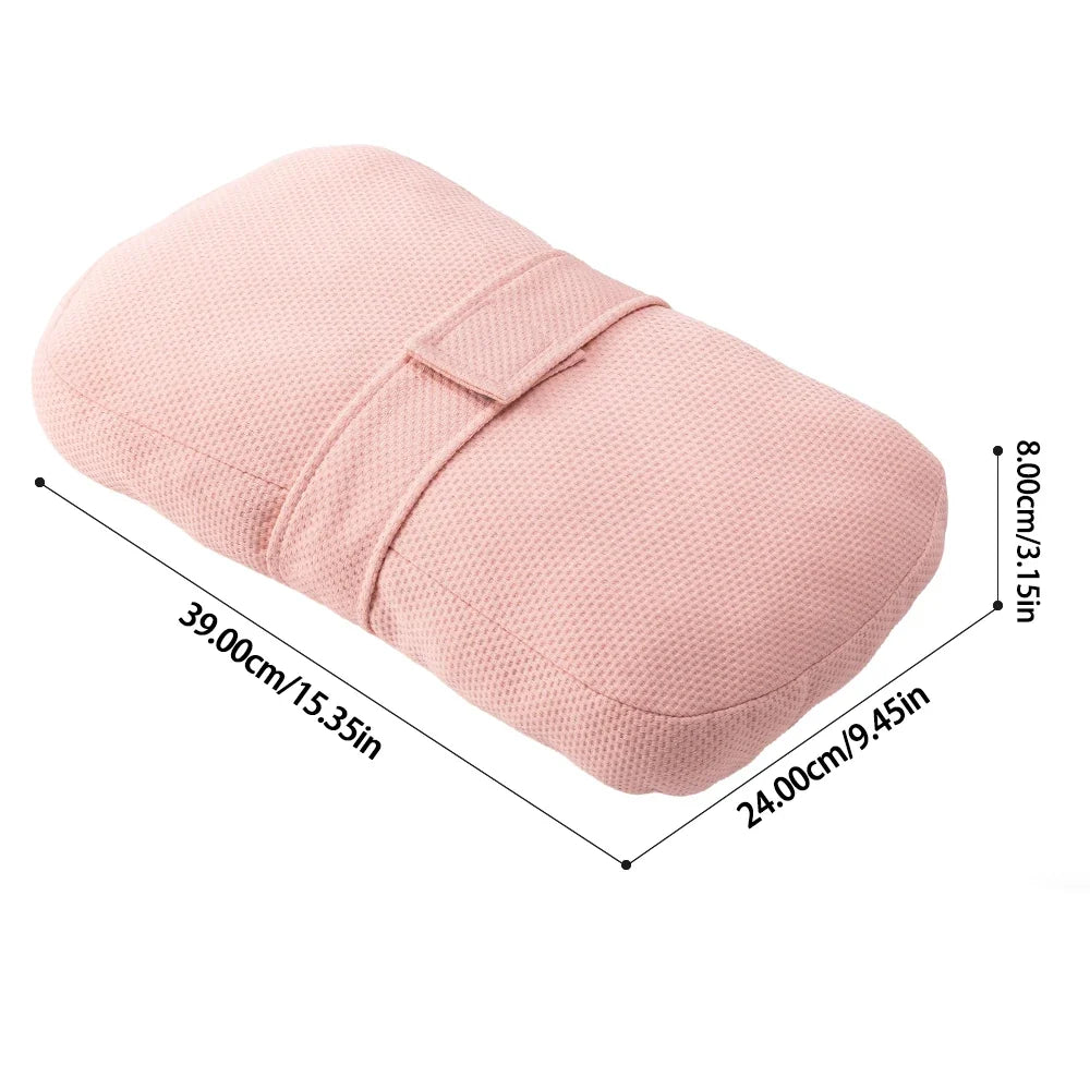 Knee Pillow for Side Sleepers，Support Leg Pillow for Hip & Back Pain, Plush，Bind Belt & Machine Washable