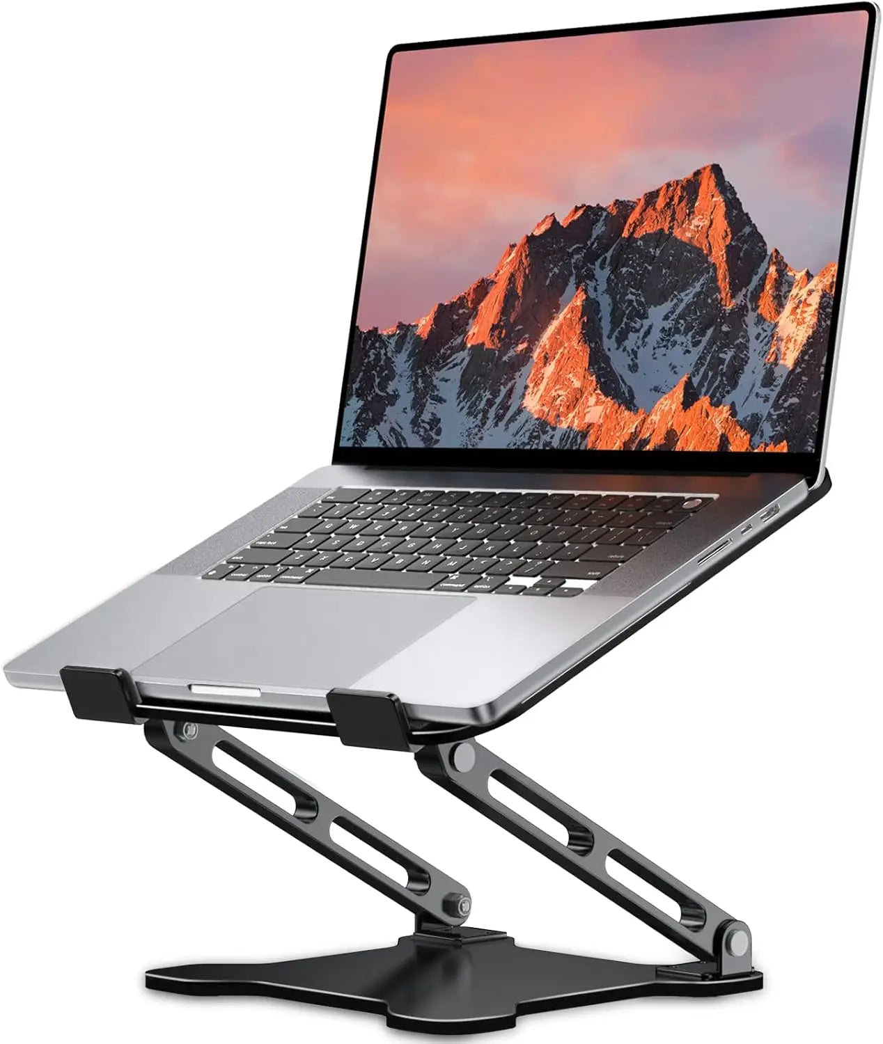 Adjustable Foldable Metal Laptop Stand with Cooling Ventilation for 10-15.6 Inch Notebooks