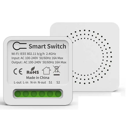 16A MINI Wifi Switch DIY Smart Home Relay Smart LIfe APP Control Remotely Timer Works With Alexa Google Home Alice
