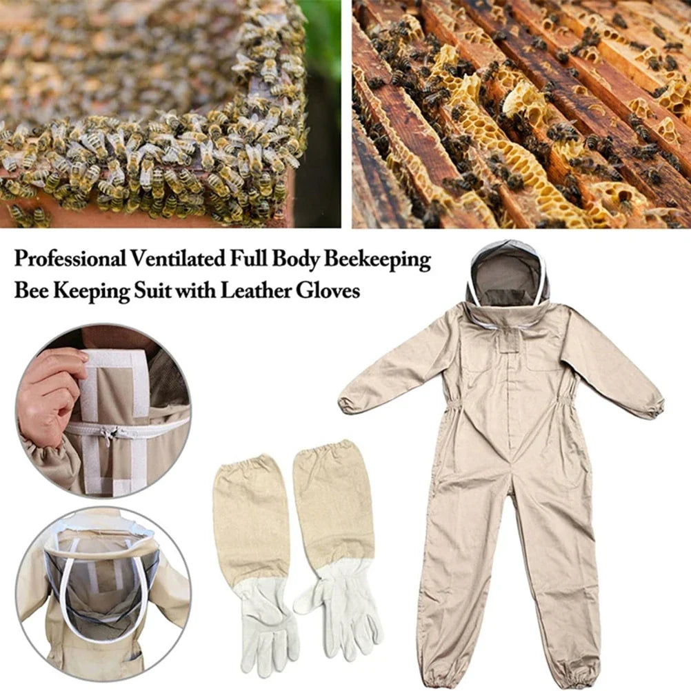 Bee Outfit Bee Suit Gloves Bee Suit with Gloves Beekeeping Protective Suits Beekeeper Suit Bee Keeper Gear Coveralls Bee Outfit