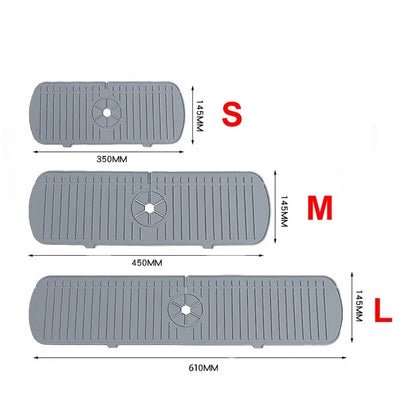 Silicone Drainage Pad Water Ripples Kitchen Bathroom Drainage Pad Wash Basin Sink Splash Proof Draining Pad Countertop Protector