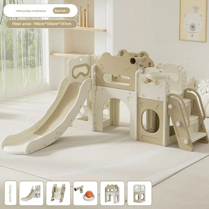 Indoor Home Kids Slide Toddler Baby Soft Climbing Frame Swing Foldable Easy Assembly Safe Non Slip Plastic Playset Play Toy