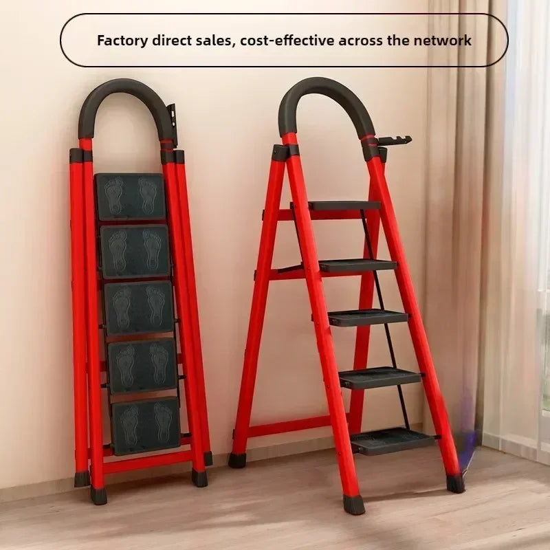Ladder, zigzag ladder, folding ladder, three four five six step ladder, thickened carbon steel engineering ladder