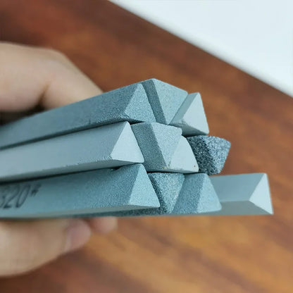 Triangle Oil Stone for Sharpening Knives Kit, Fine Grinding Diamond Oilstone Strip, Knife Stone, 12*150mm