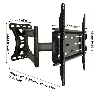 26-55inch Full Motion TV Wall Bracket Swivel Tilt Level Articulating, Max VESA 400x400mm,70cm Extension Long Arm TV Wall Mount