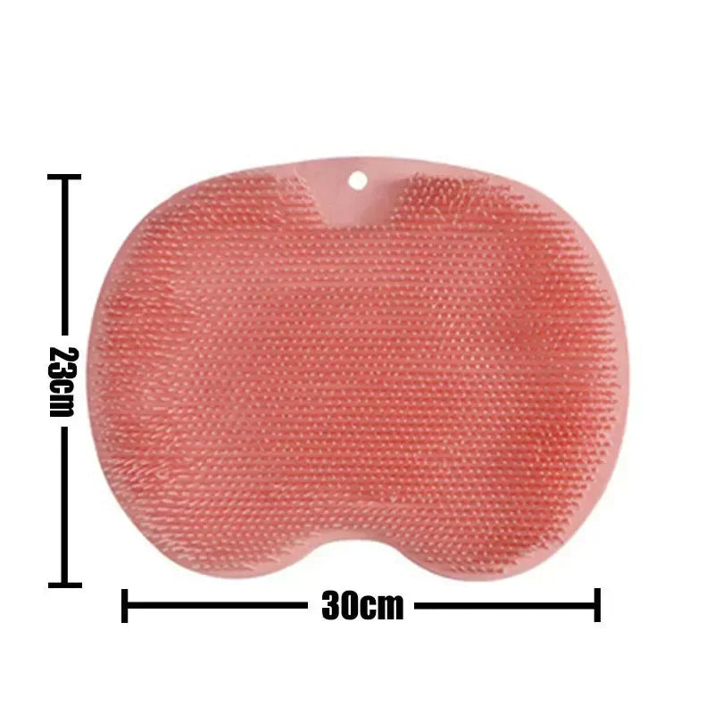 Silicone Rub Back Brush Bathroom Non-slip Wash Foot Pad Massage Shower Mat with Sucker Bath Massage Foot Exfoliating Brush Pad