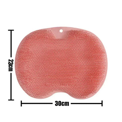 Silicone Rub Back Brush Bathroom Non-slip Wash Foot Pad Massage Shower Mat with Sucker Bath Massage Foot Exfoliating Brush Pad