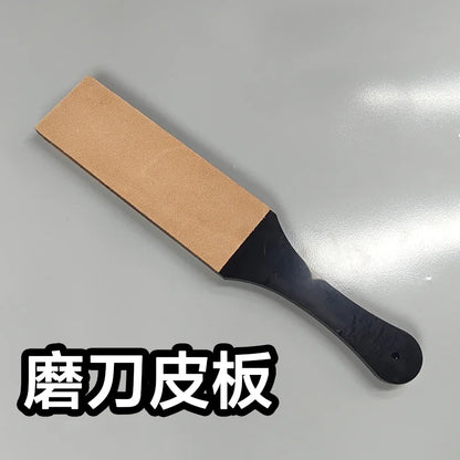 Double Side Leather Strop for Knife Sharpening Stropping Block Kit with Polishing Compound Knife Sharpening Double Side