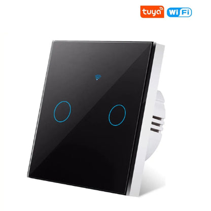 Tuya Wifi Smart Wall Light Switch 1/2/3 Gang EU Touch Switch Rf433 Wireless Remote Control For Alexa Google Home Voice Control